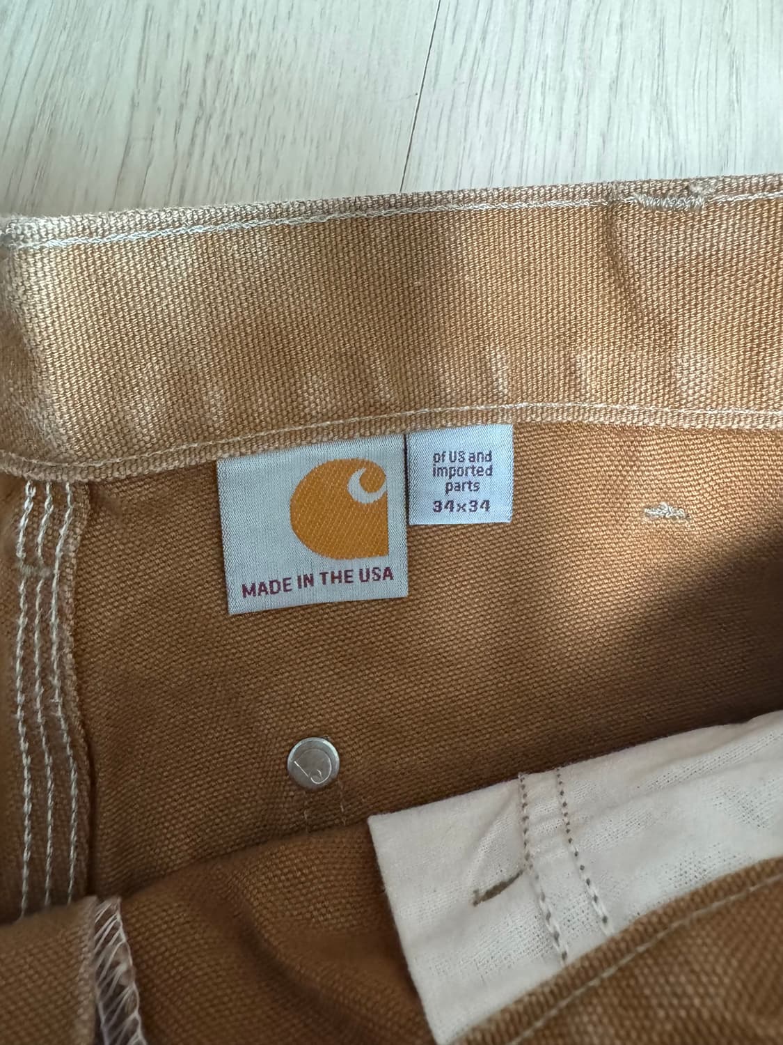 칼하트 더블니 b01 brn 실측(허리42/기장111) 상품이미지4