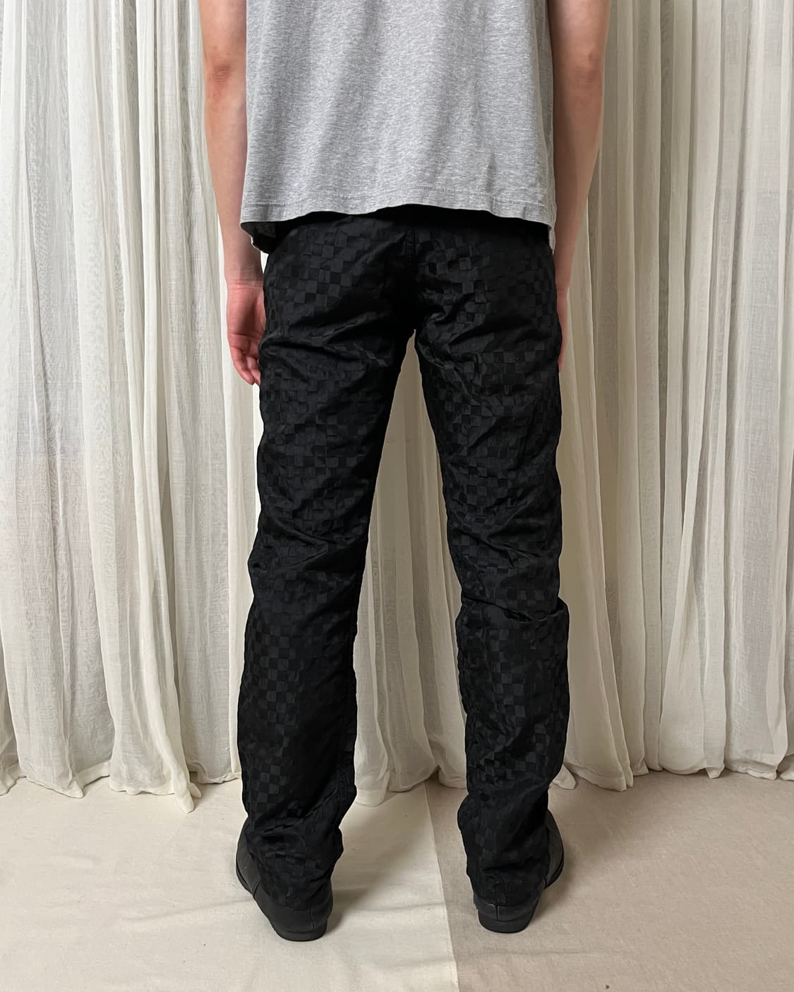 꼼데가르송 옴므플러스 체커보드 나일론 팬츠 homme plus 상품이미지2