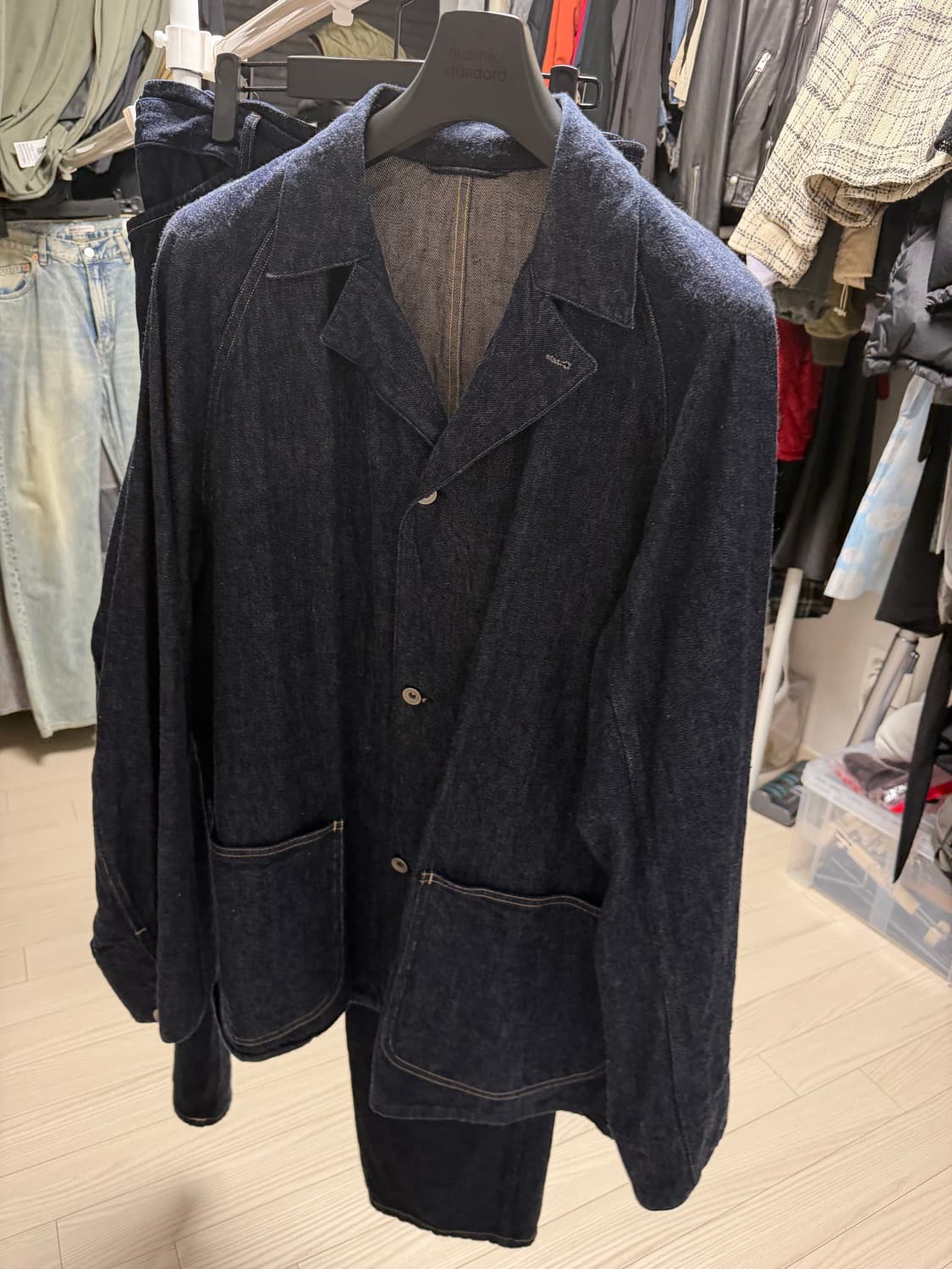 코모리 데님 셋업 4사이즈 상품이미지1