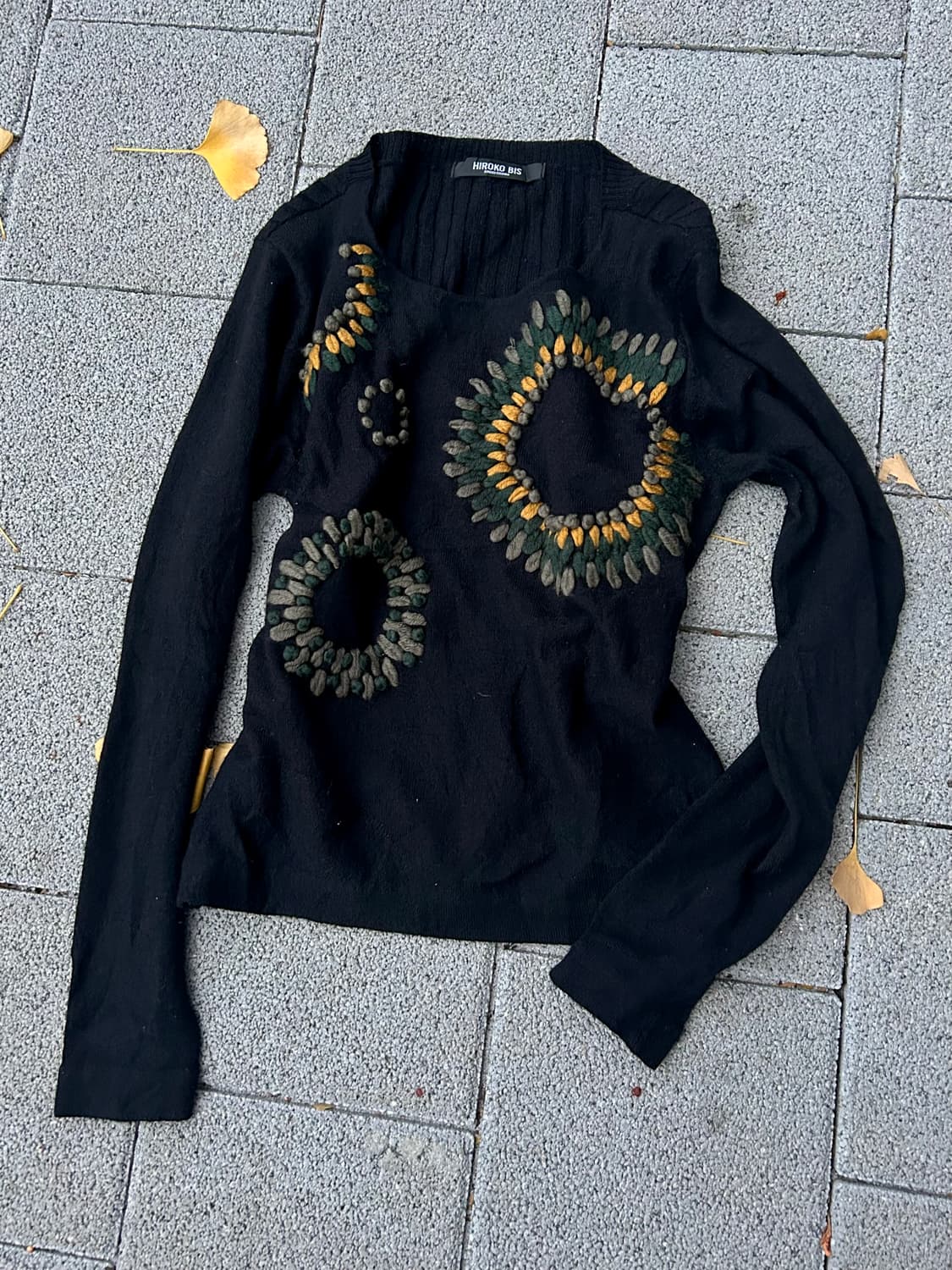 2000s HIroco bis 니혼진 블랙 니트  상품이미지1