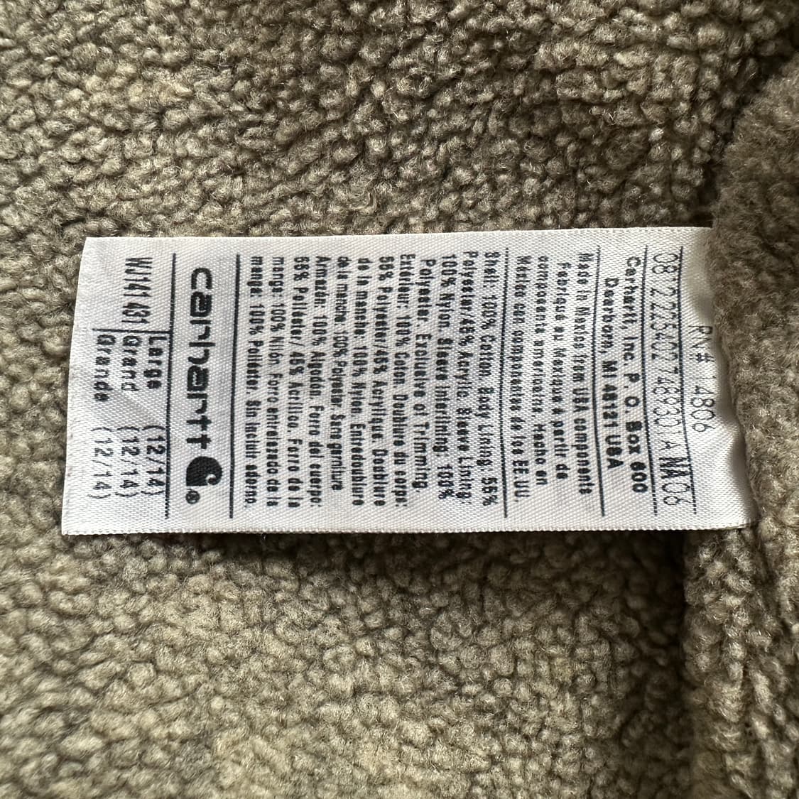 칼하트 J141 토파즈블루 쉐르파 시에라 덕액티브 자켓 상품이미지6