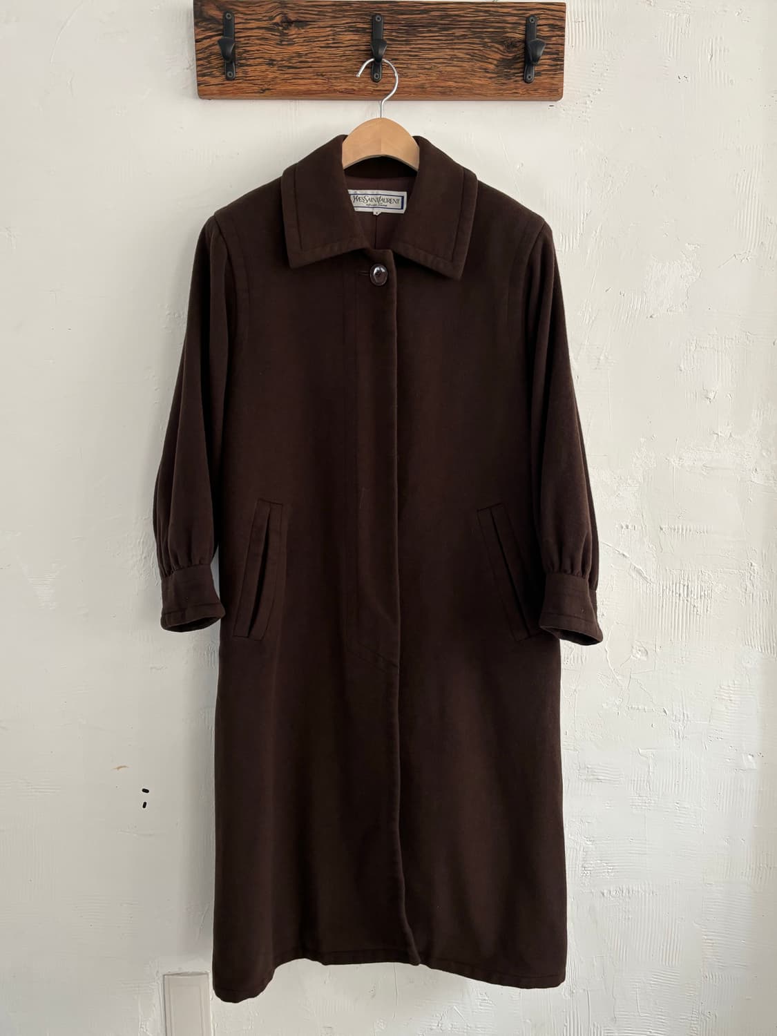 Yves Saint Laurent 입생로랑 90s 브라운 울 롱코트 상품이미지4