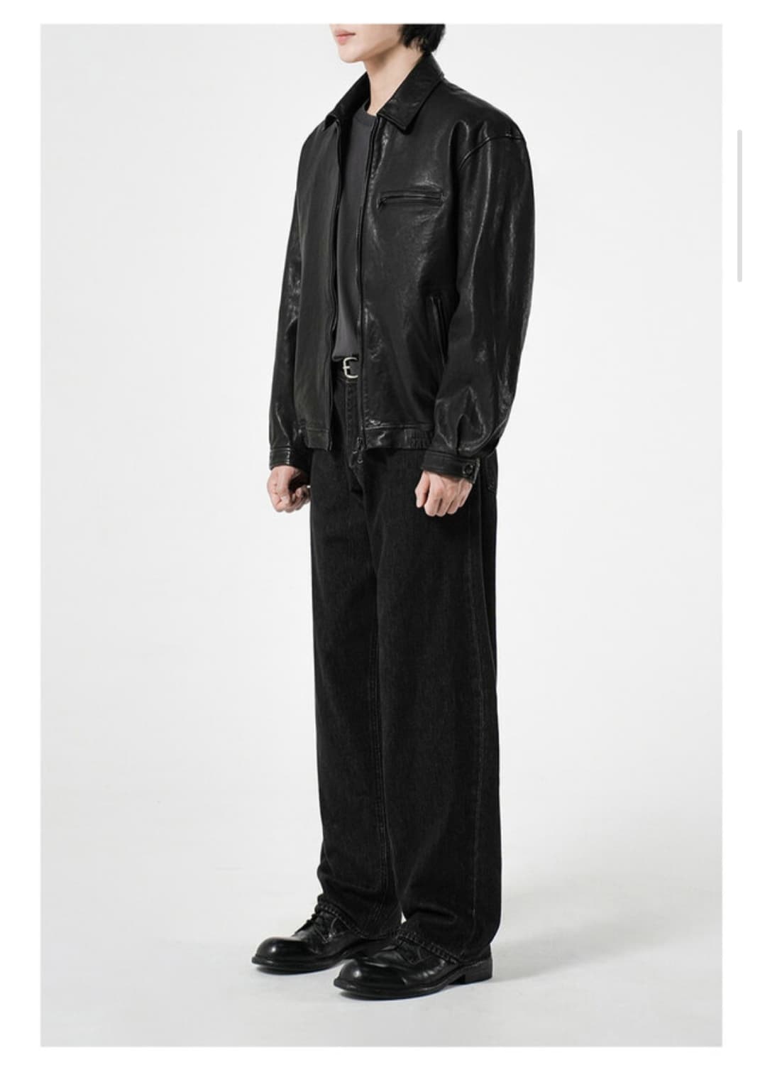 급처!! 유니온블루 블랙에디션 가죽자켓  XL 상품이미지4