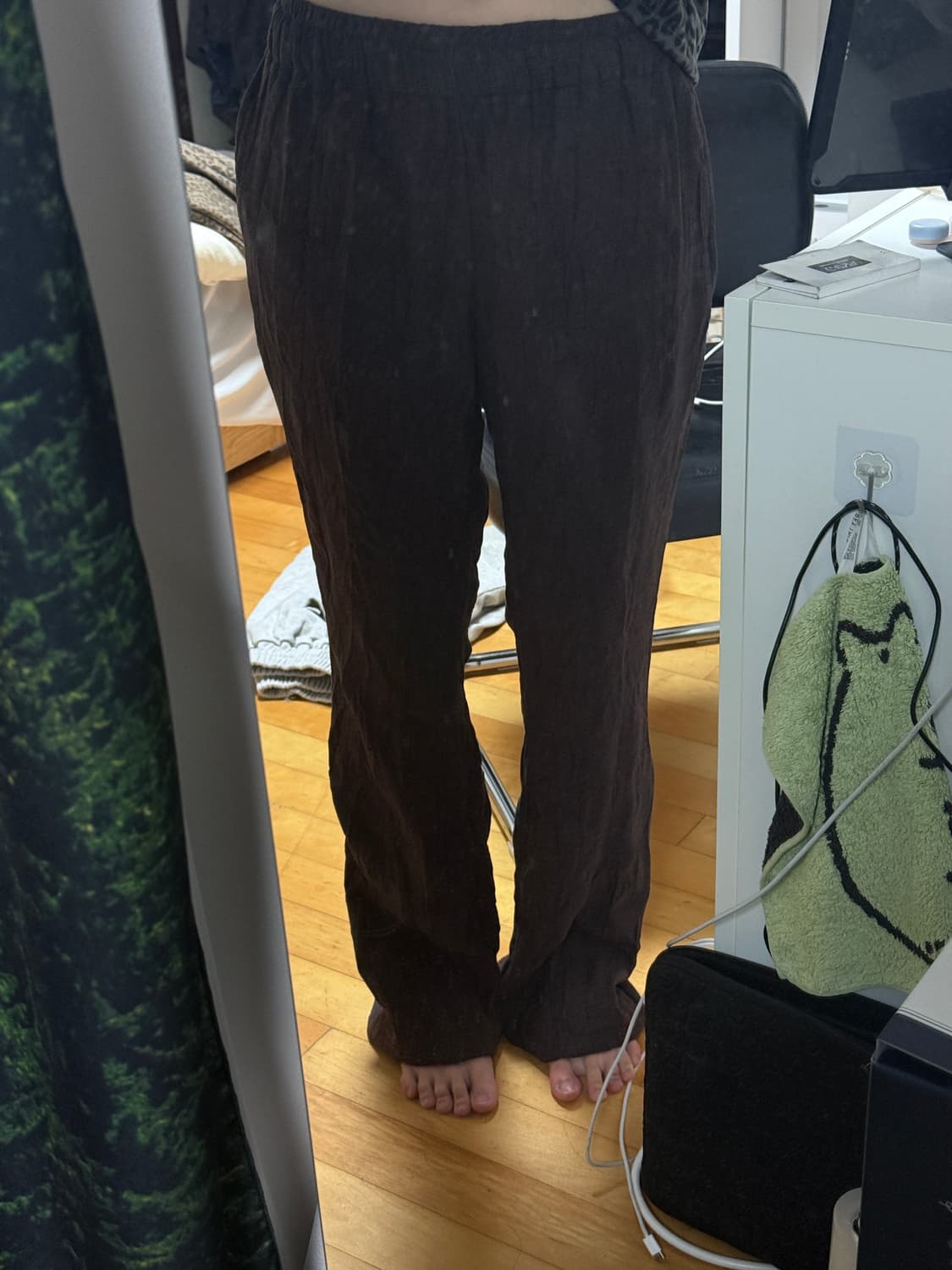 엔조블루스 브라운 니트 바지 상품이미지1