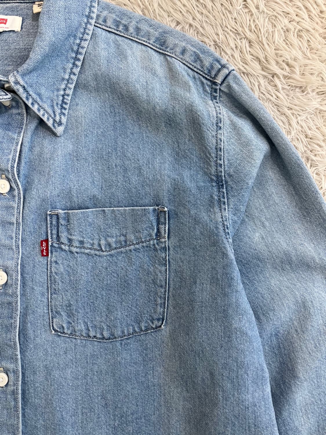 리바이스 크롭 데님 셔츠/#2600 상품이미지2