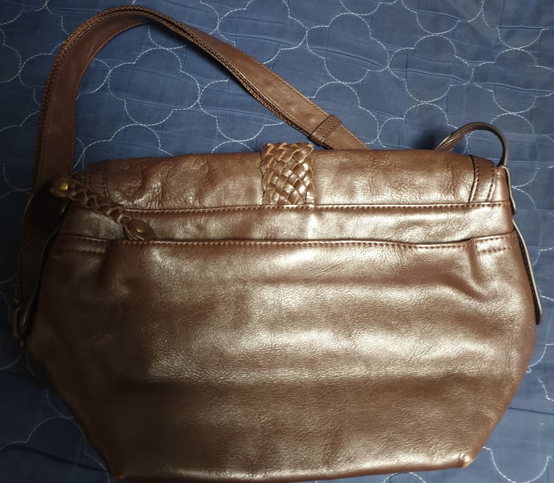 DAKOTA 빈티지 레더 버클버튼 숄더백 다크브라운 상품이미지3