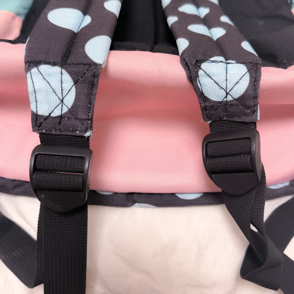 일본 빈티지 도트 스트라이프 솜사탕 백팩 상품이미지6