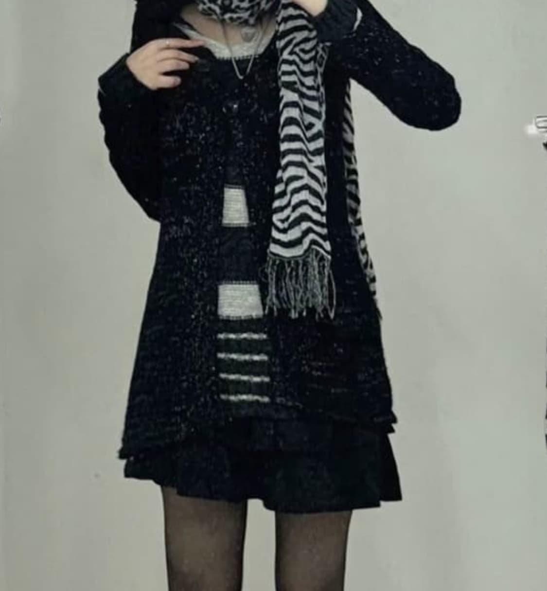 (무배) 무채색 갸루 펑크 코디세트 3P 상품이미지3