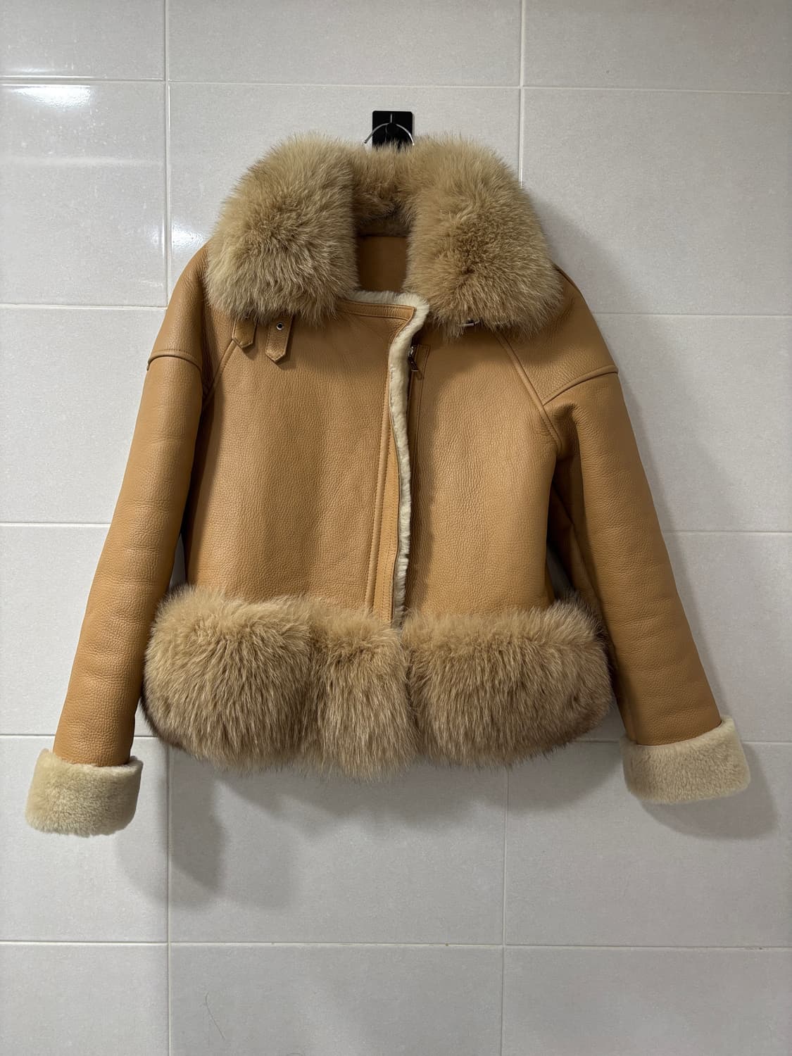 폭스배색 양털 라이더 상품이미지1