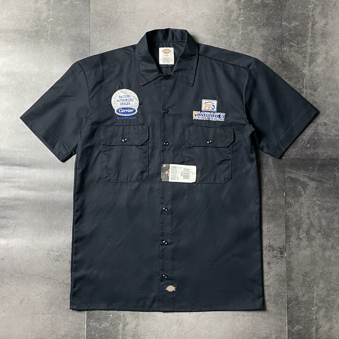 DICKIES 디키즈 데드스탁 네이비 패치 반팔 워크셔츠 A00978 상품이미지1