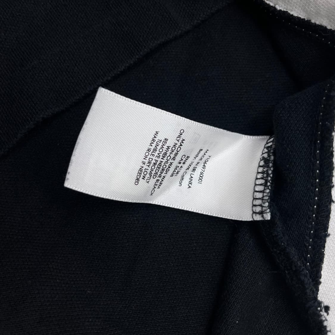 폴로 랄프로렌 딱붙핏 빅포니 화이트배색 블랙 카라 반팔 S 상품이미지6