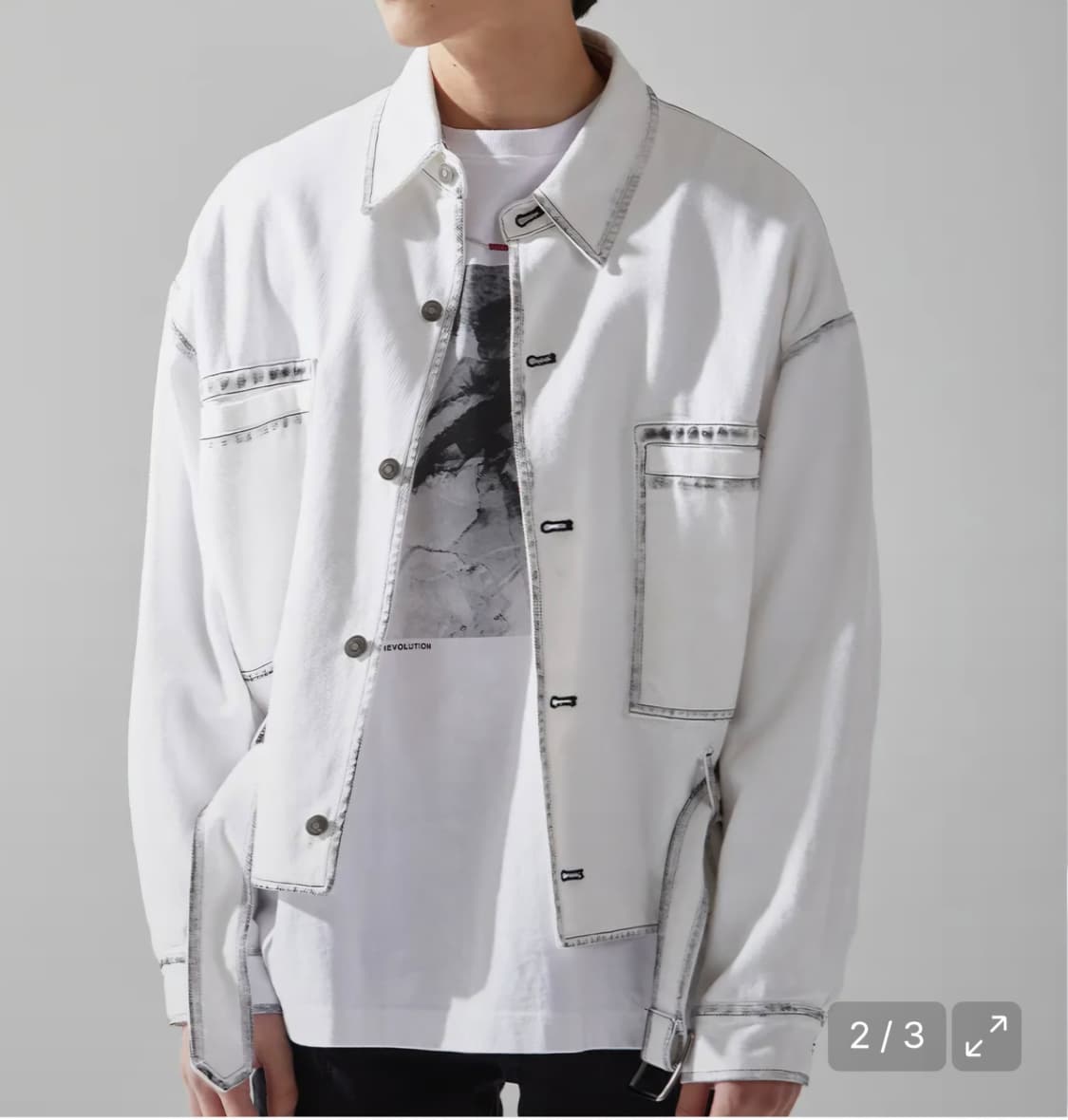 메종미네드 화이트데님자켓 상품이미지1