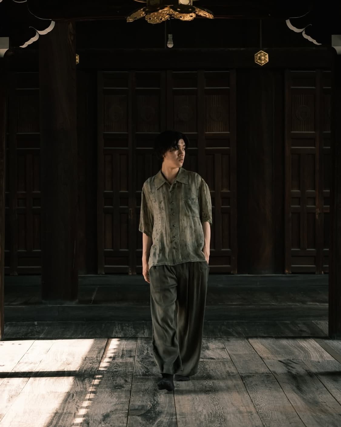 Peng Tai 펭타이 차이니즈 메디슨 다이드 실크 셔츠 상품이미지1