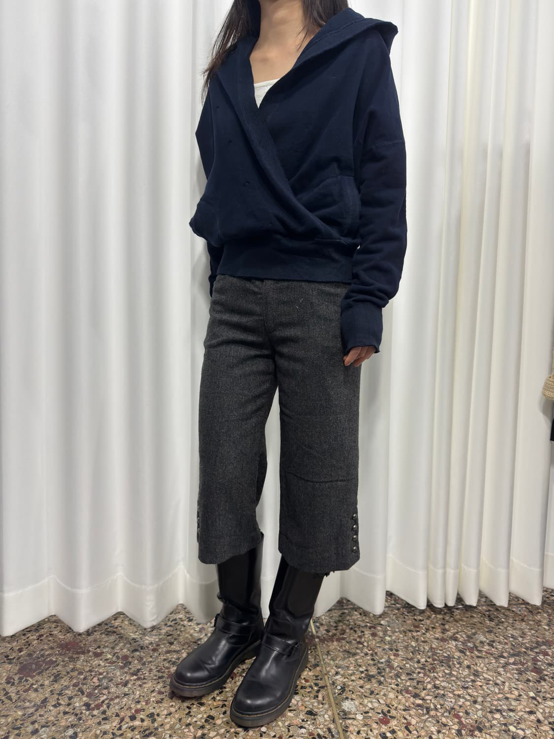 comme ca ism design wool half pants 상품이미지3
