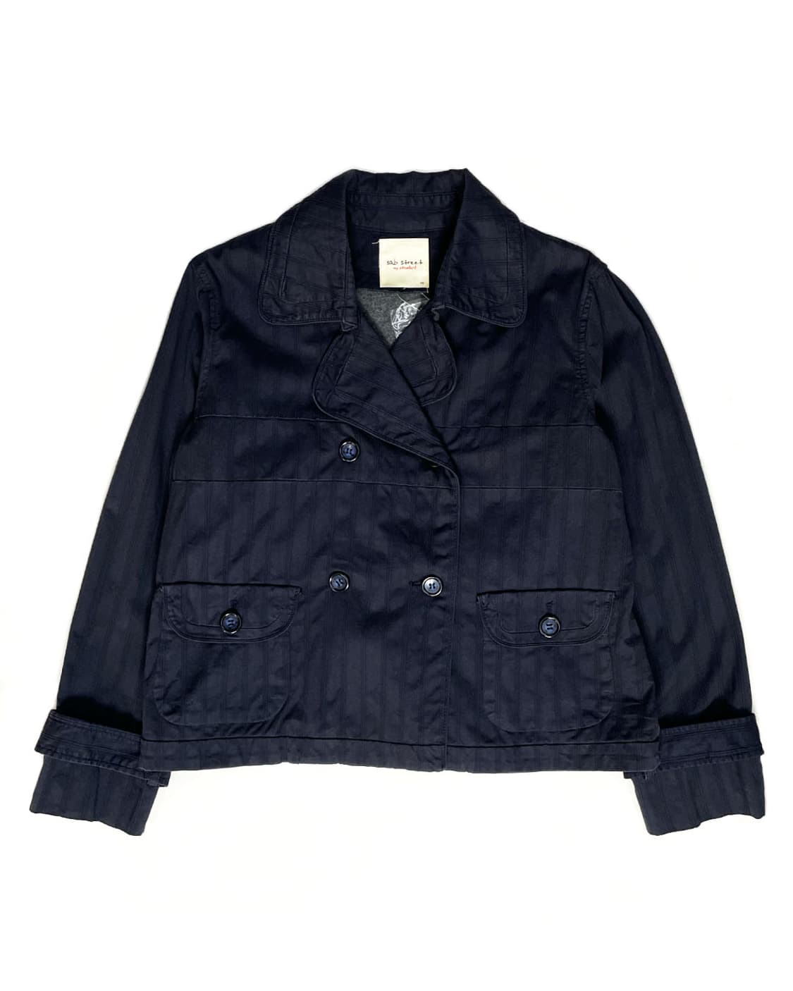 vintage 더블버튼 코튼 자켓 상품이미지1