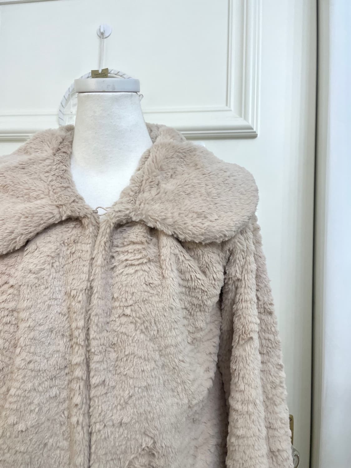 BARBIE beige big collar 3hook fur jacket 상품이미지7