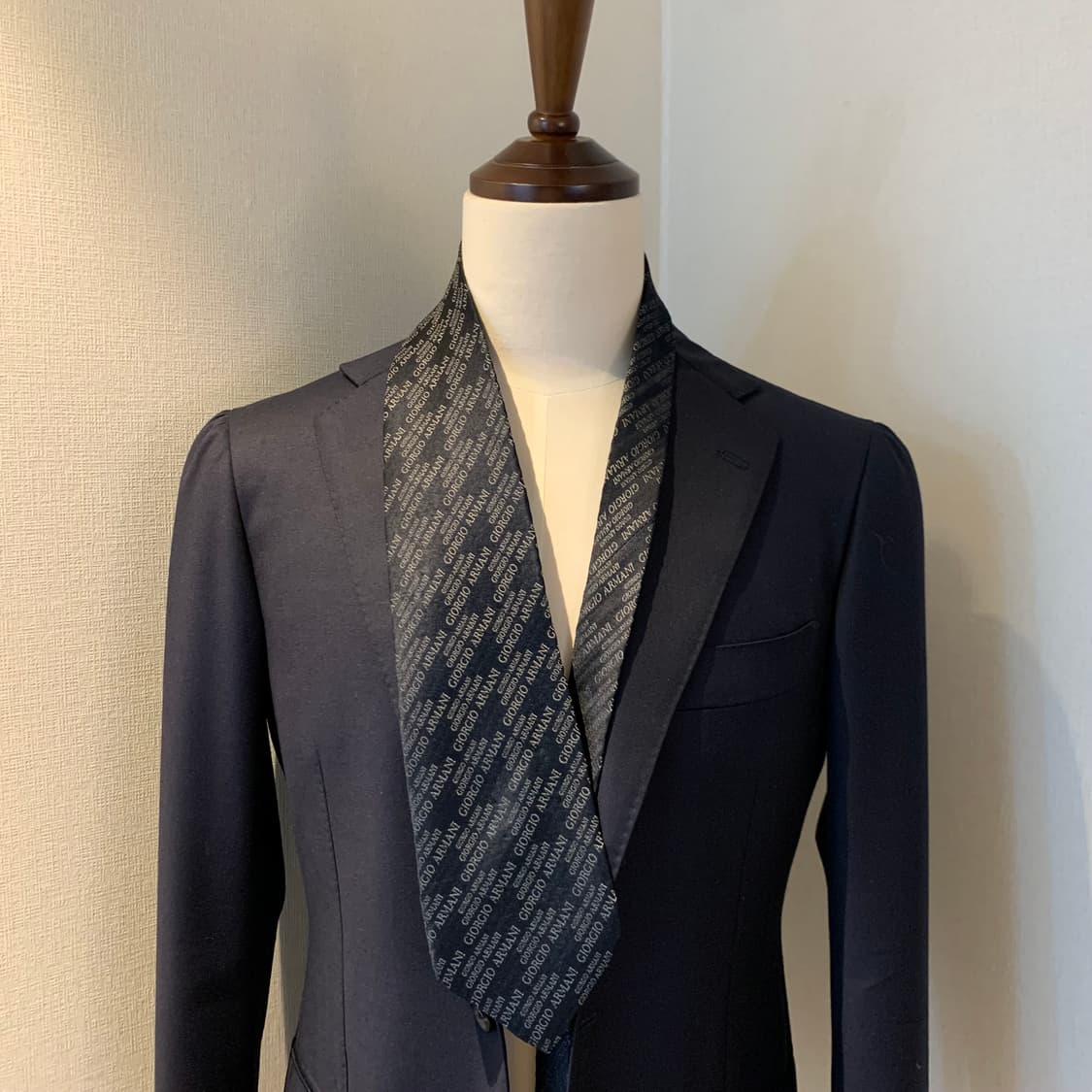 조르지오 아르마니(ARMANI) 모노그램 명품넥타이 블랙 100실크 A+ 상품이미지1