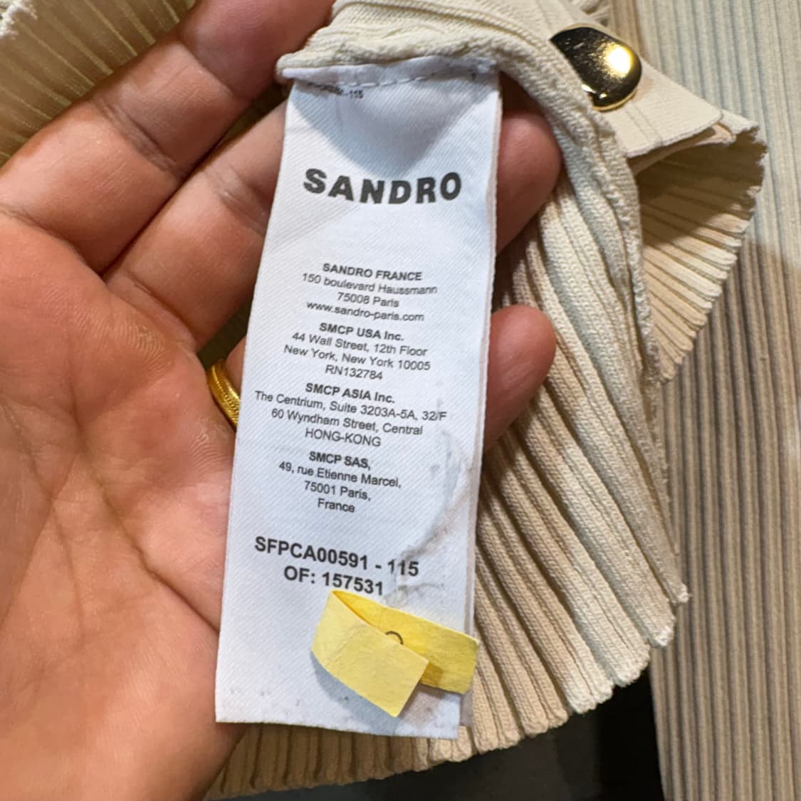 [2] SANDRO 산드로 아이보리 골지 가디건 상품이미지6