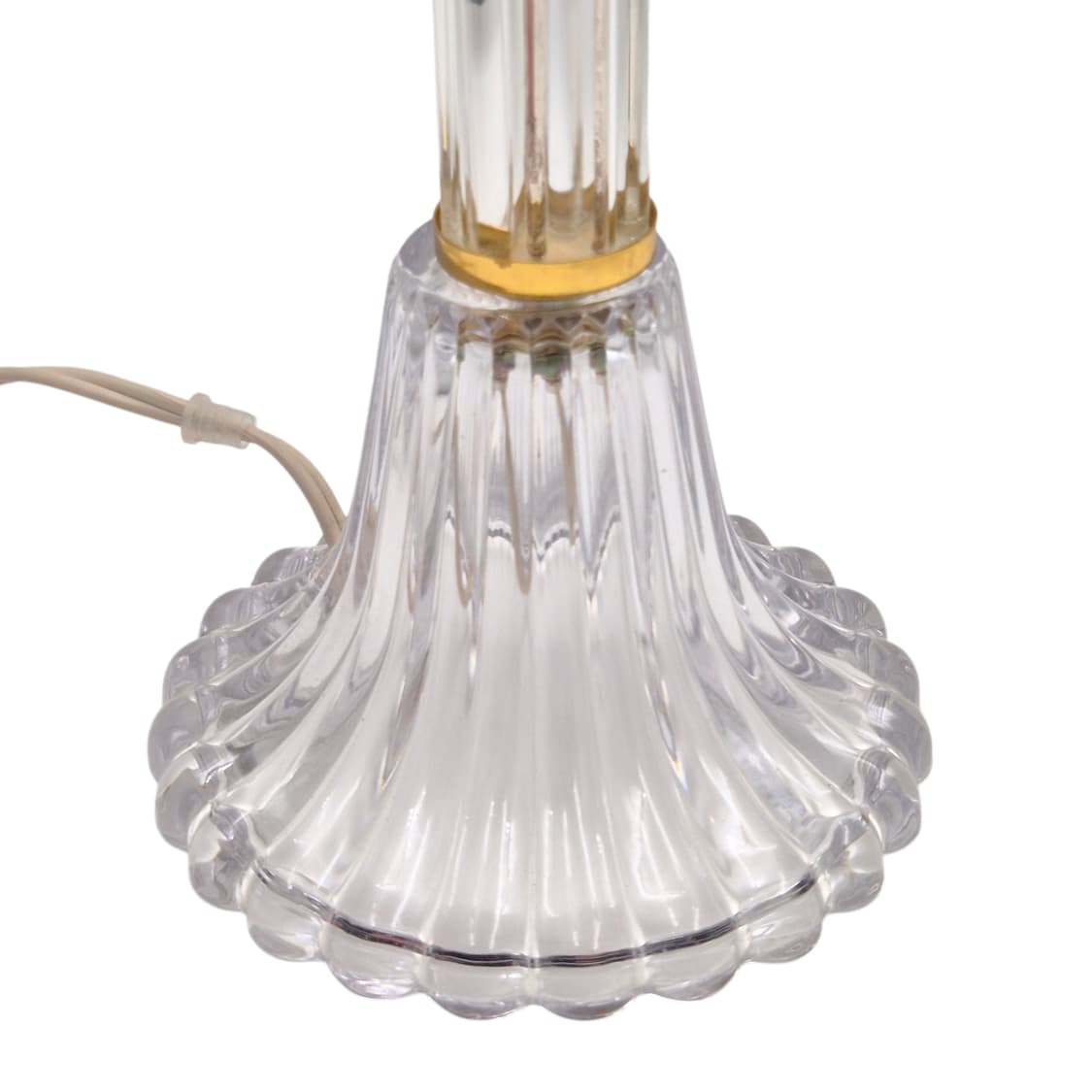 80s 클리어 크랙 글라스 꽃잎 빅 스탠드 램프 상품이미지5
