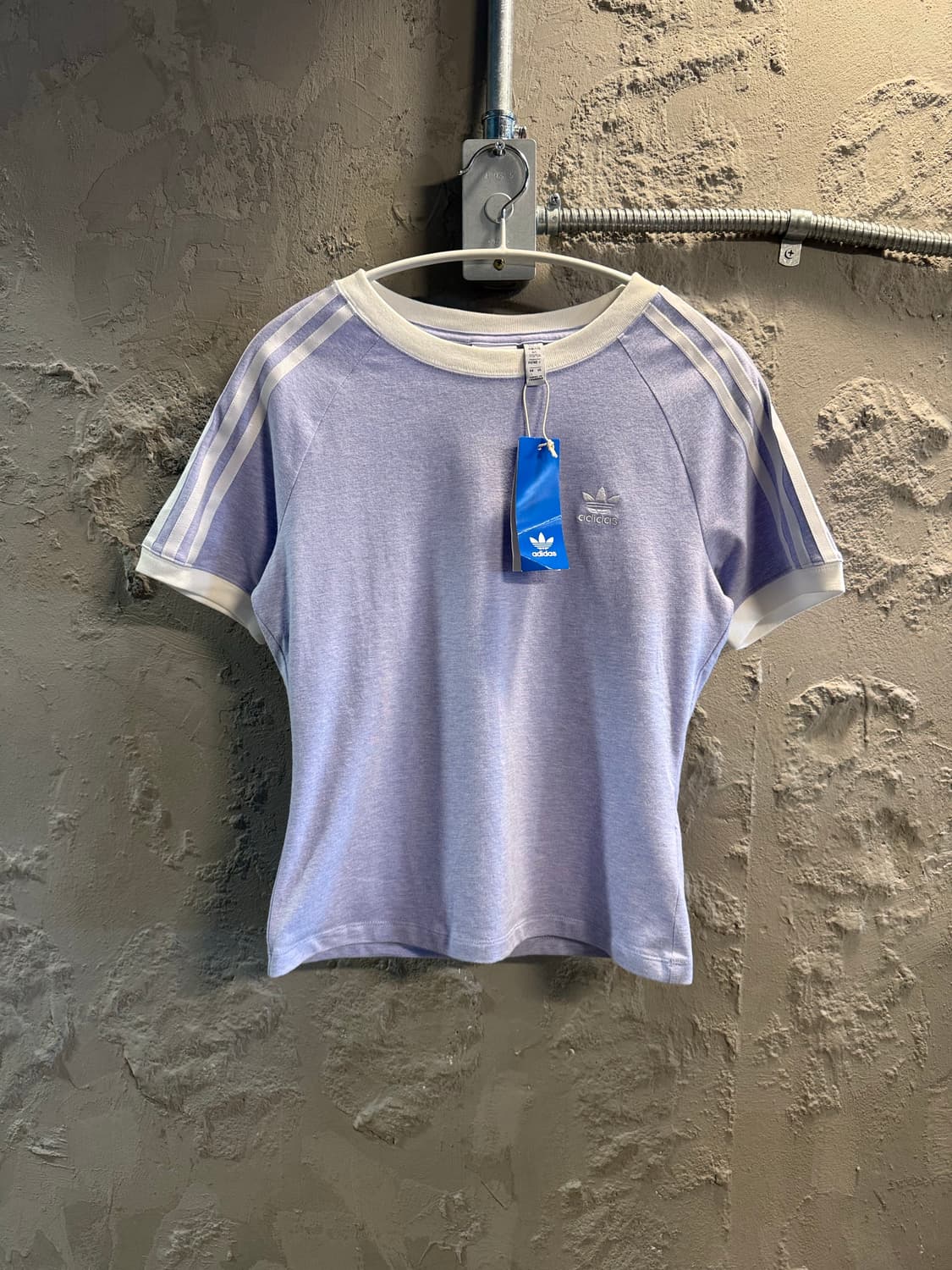 L 아디다스 adidas 오리지널스 트레포일 3선 반팔 티셔츠 라벤더 상품이미지1