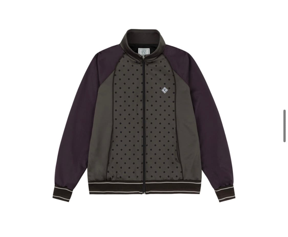 노컨텐츠 도트 져지 자켓_브라운퍼플 상품이미지2