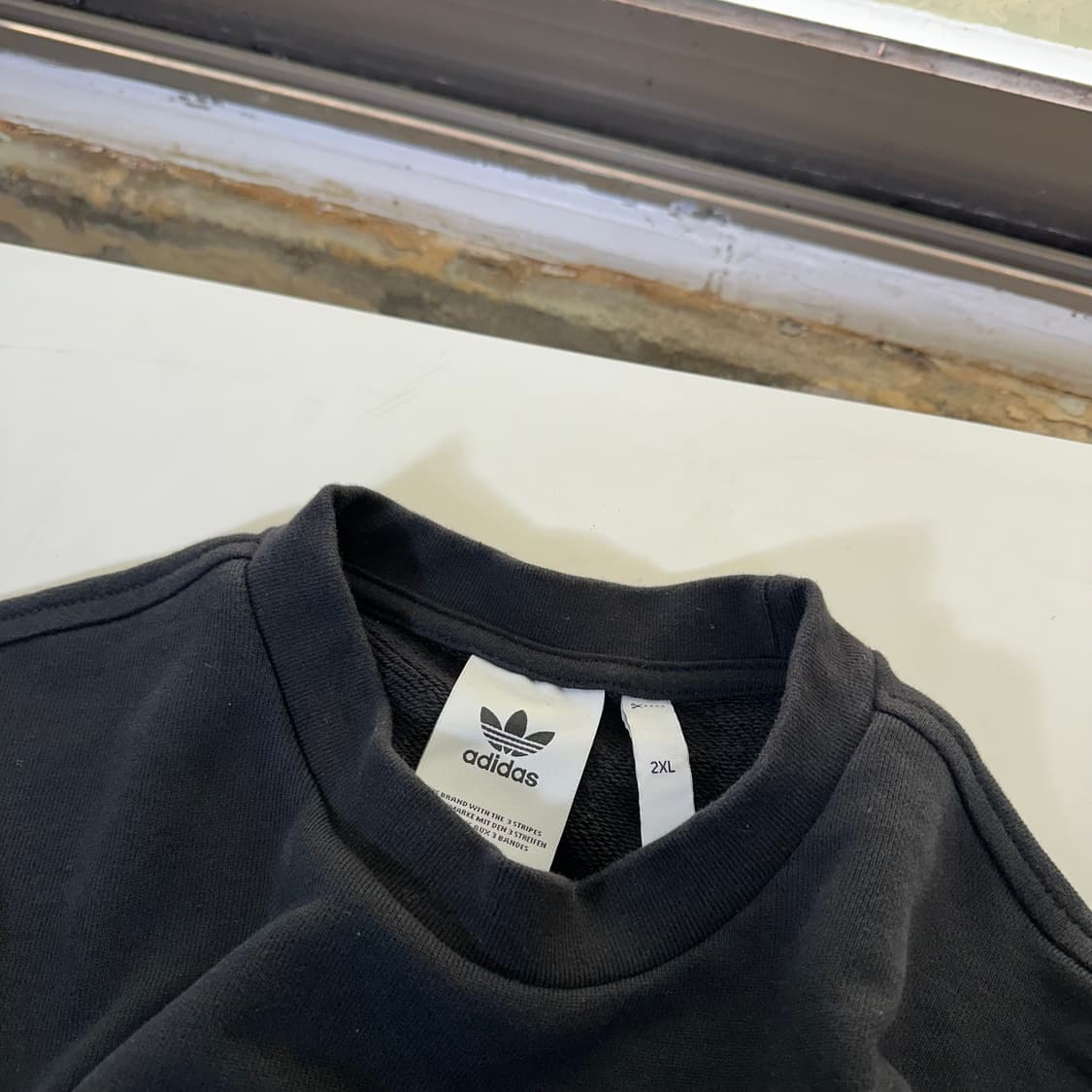 2XL 아디다스오리지날 불꽃로고 블랙 스웻맨투맨 상품이미지2