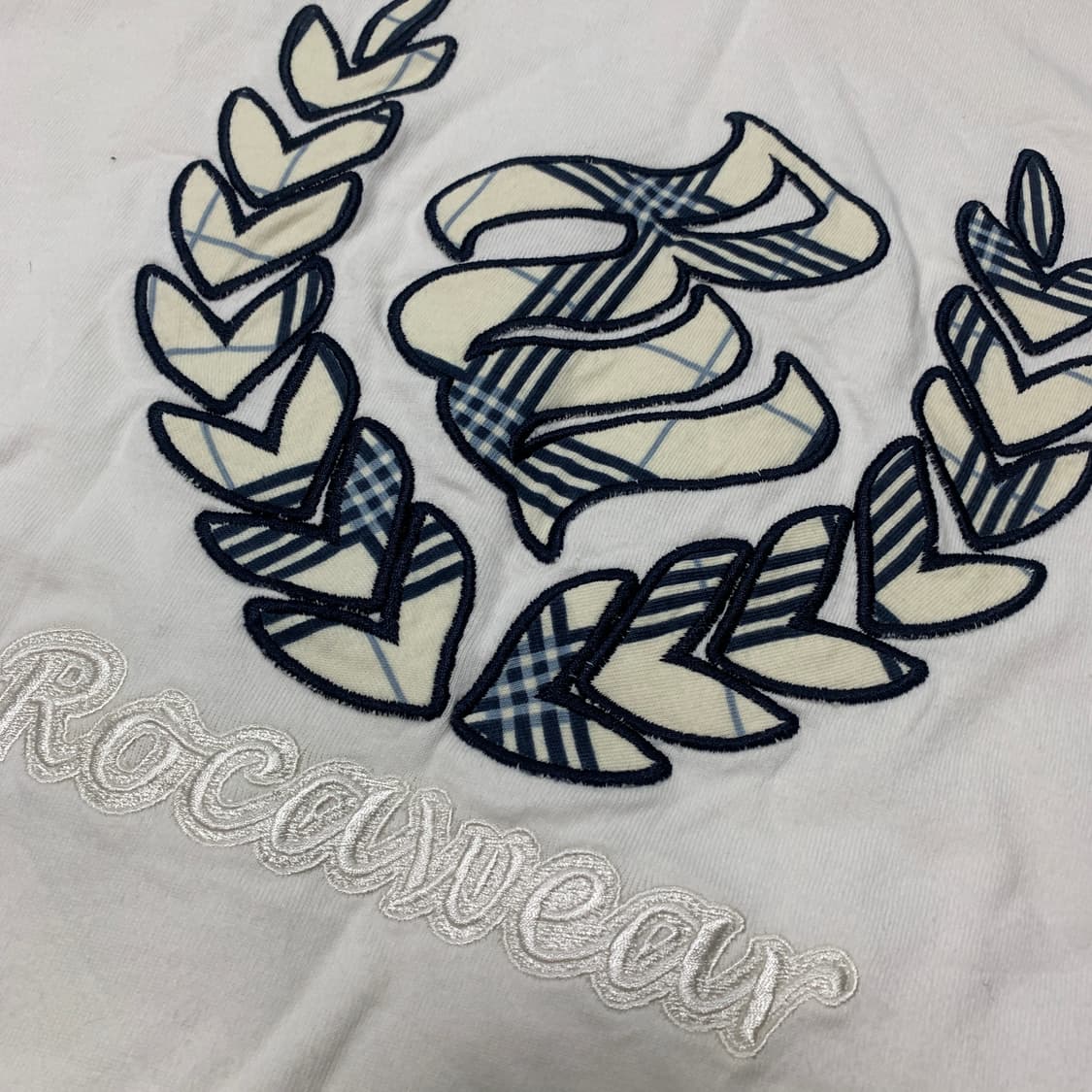 M)rocawear 로카웨어 체크 아플리케 패치 자수 링거티 상품이미지3