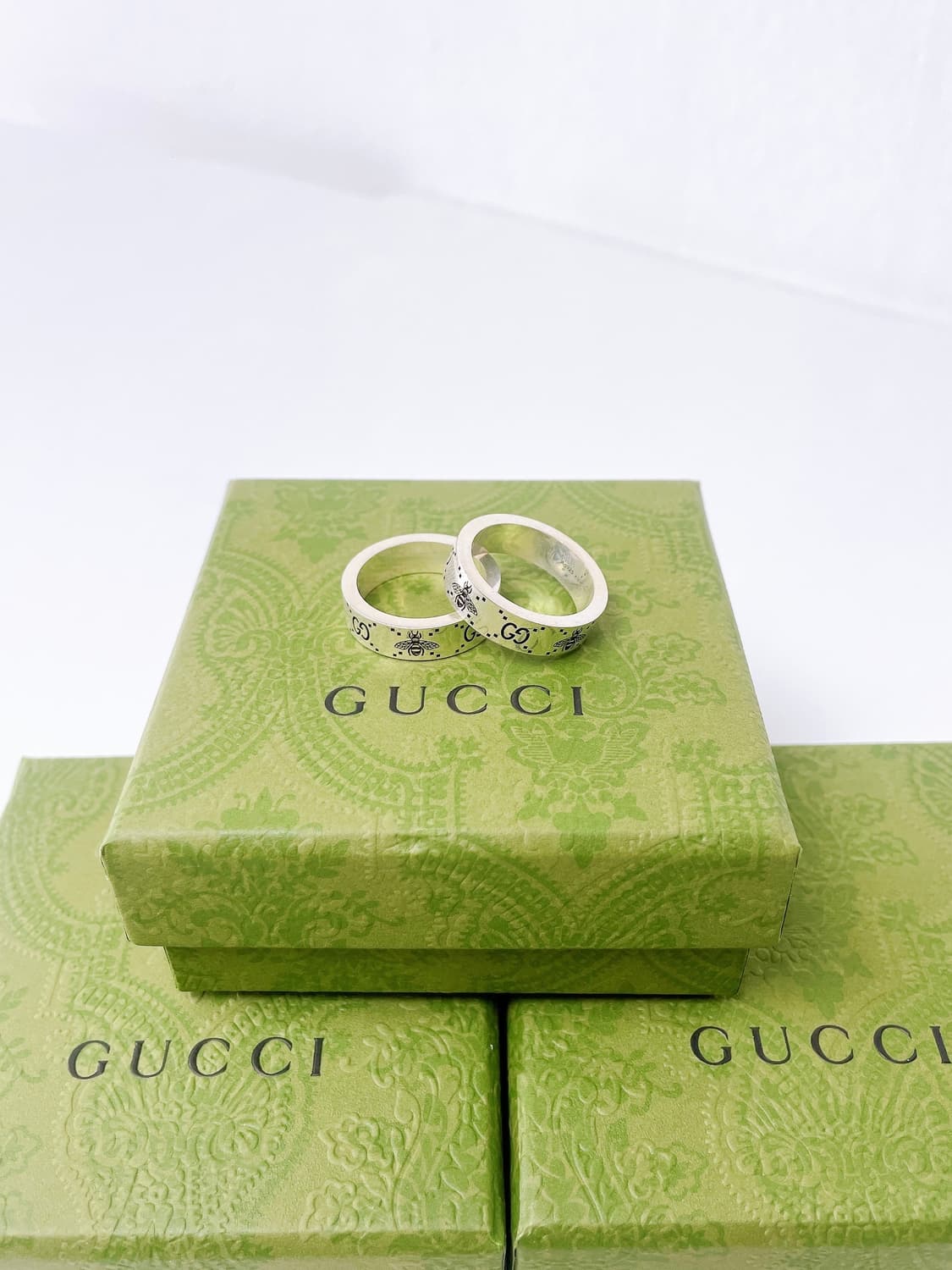 (정품/새상품) GUCCI 구찌 공용 인그레빙 GG 실버링 반지 상품이미지1