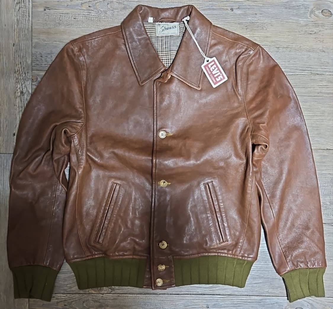 리바이스 LVC 1940's 스트라우스 레더 자켓 라이 M 상품이미지1