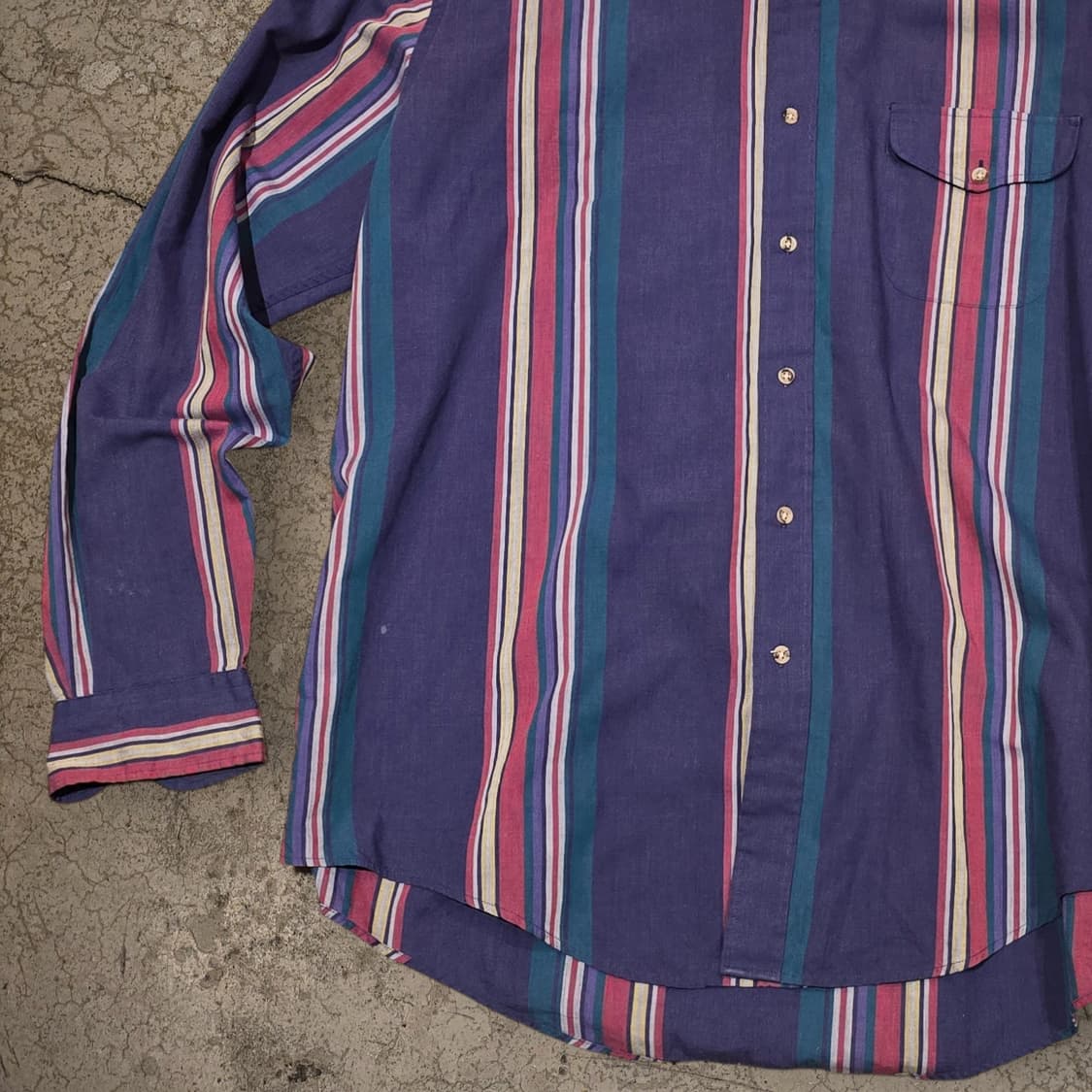 80s 스트라이프 버튼다운 셔츠 상품이미지3