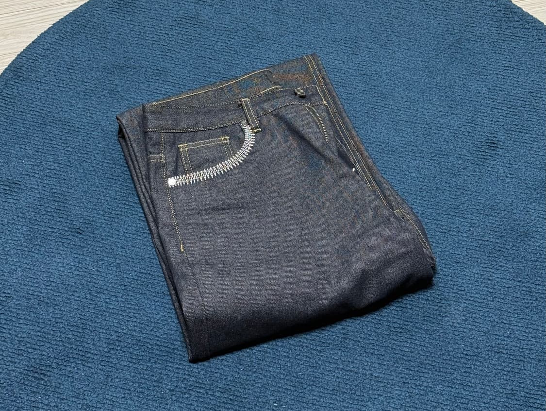 [L] DNSR 스파이더 스티치 인디고 데님 팬츠 상품이미지3