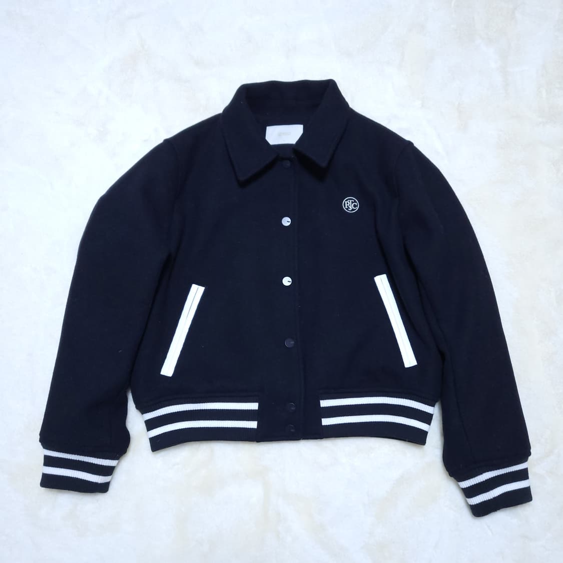 프로젝트 여성 울 바시티자켓 85 네이비 상품이미지1