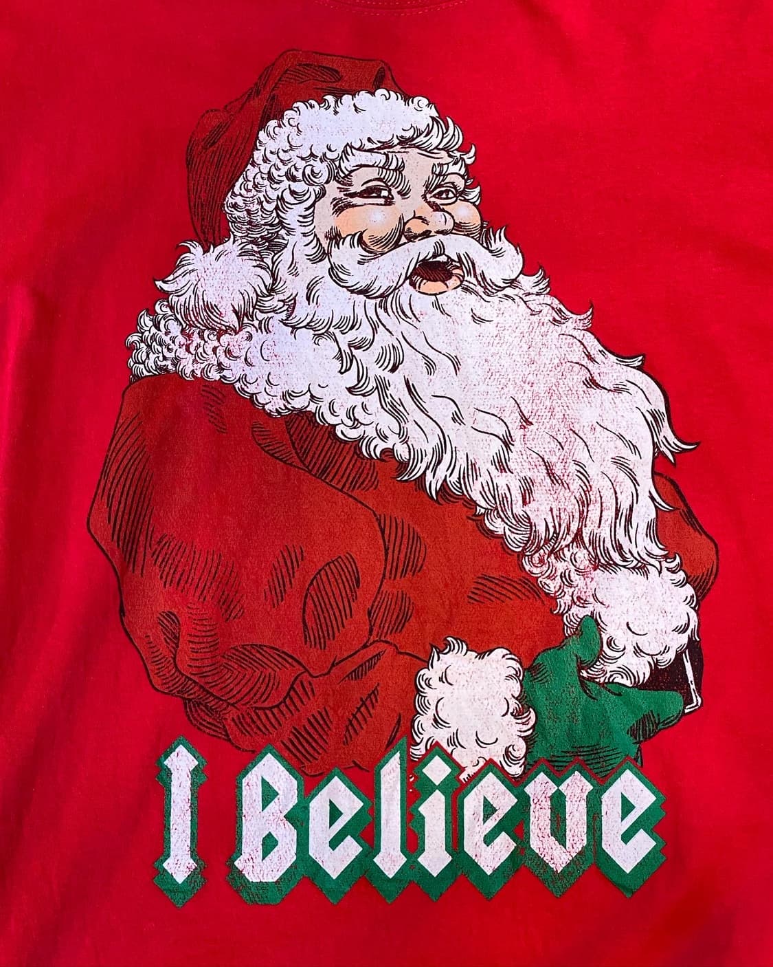 "I Believe" Santa Christmas T 상품이미지4