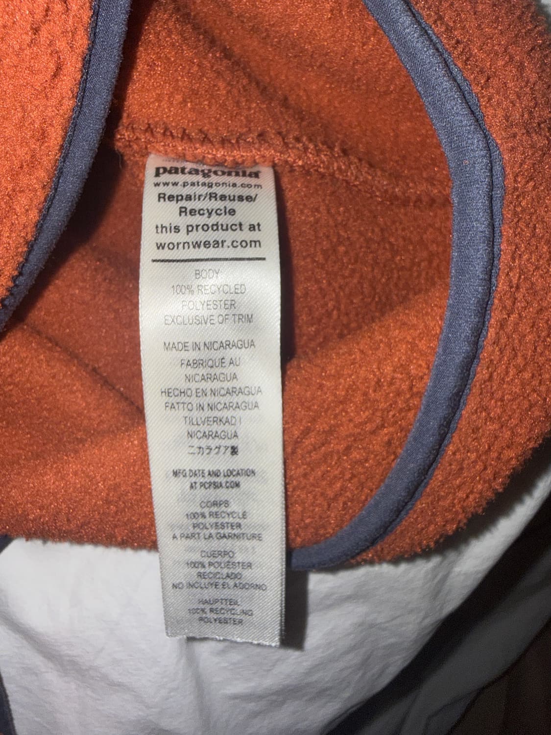 파타고니아 신칠라 L 헤비웨이트 버니쉬드 레드 상품이미지3