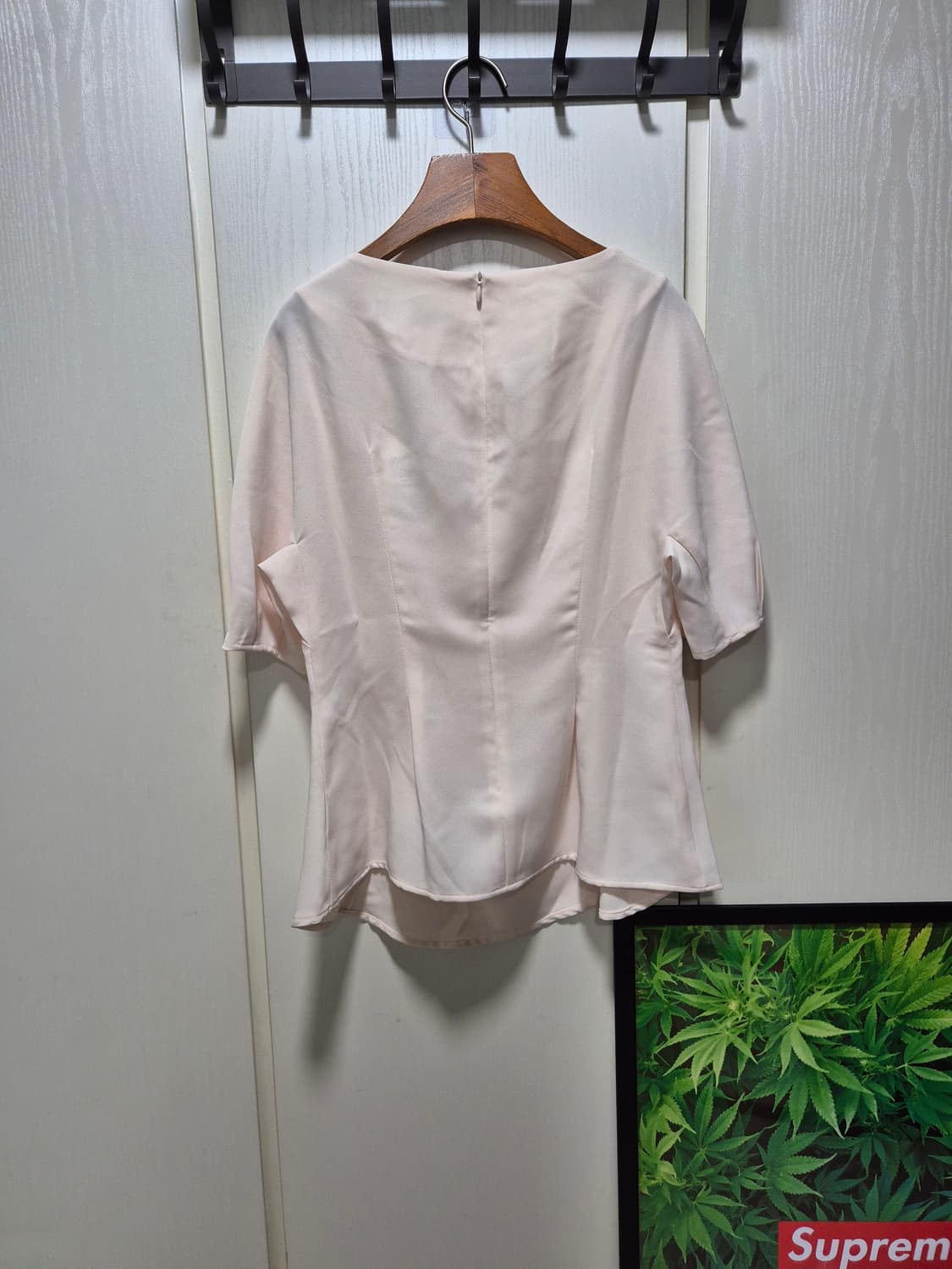 (타임세일)(새상품)Day  블라우스 페플럼 아이보리핑크 반팔 상품이미지10