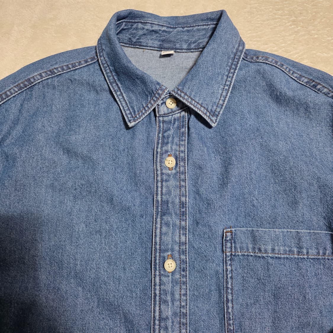 (L)GU 데님 셔츠  상품이미지2