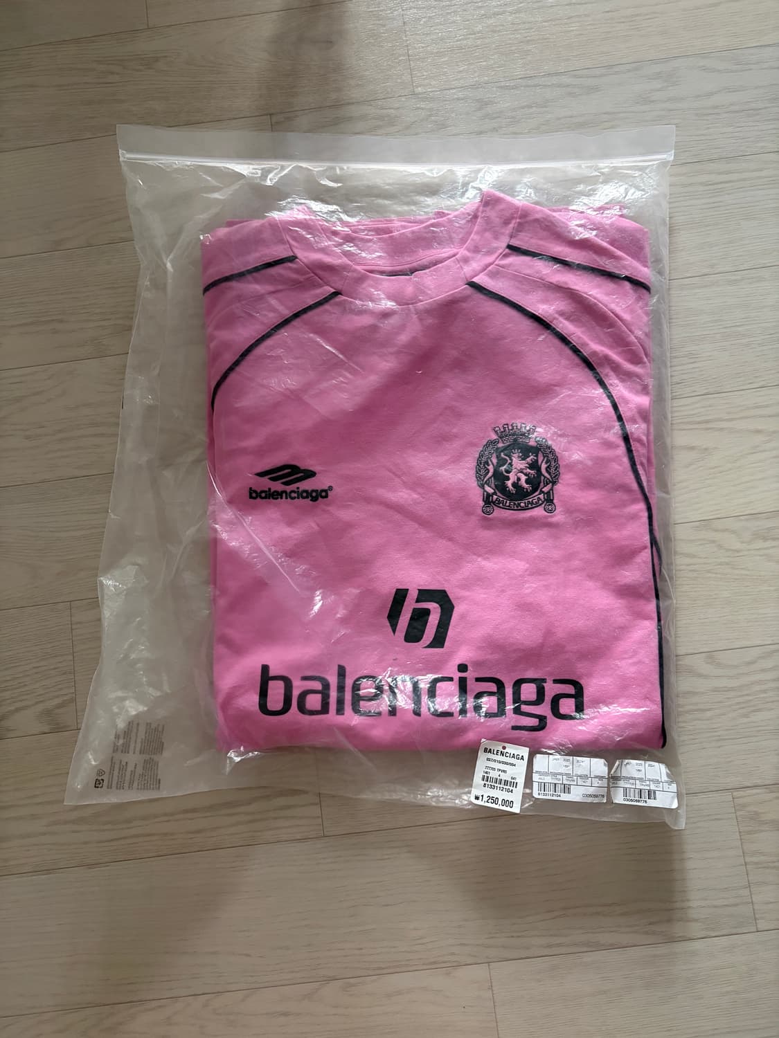 발렌시아가 싸커 티셔츠 핑크 마이애미 4사이즈 상품이미지1