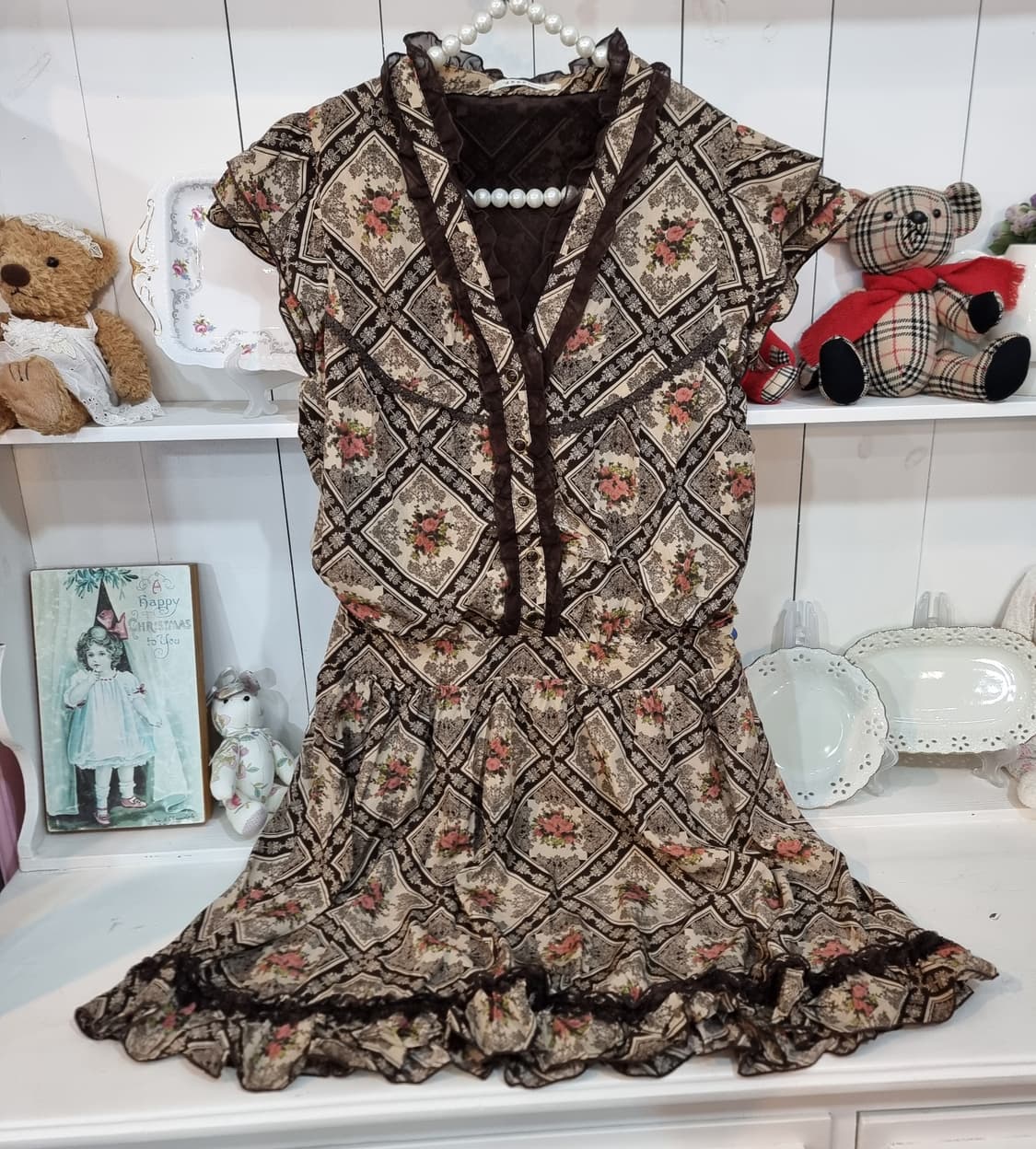 axes femme(엑시즈팜) 로맨틱 패턴 원피스 상품이미지5