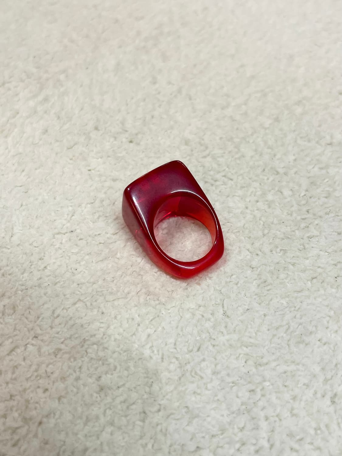 90s courreges 꾸레쥬 아크릴 볼드 링 상품이미지9