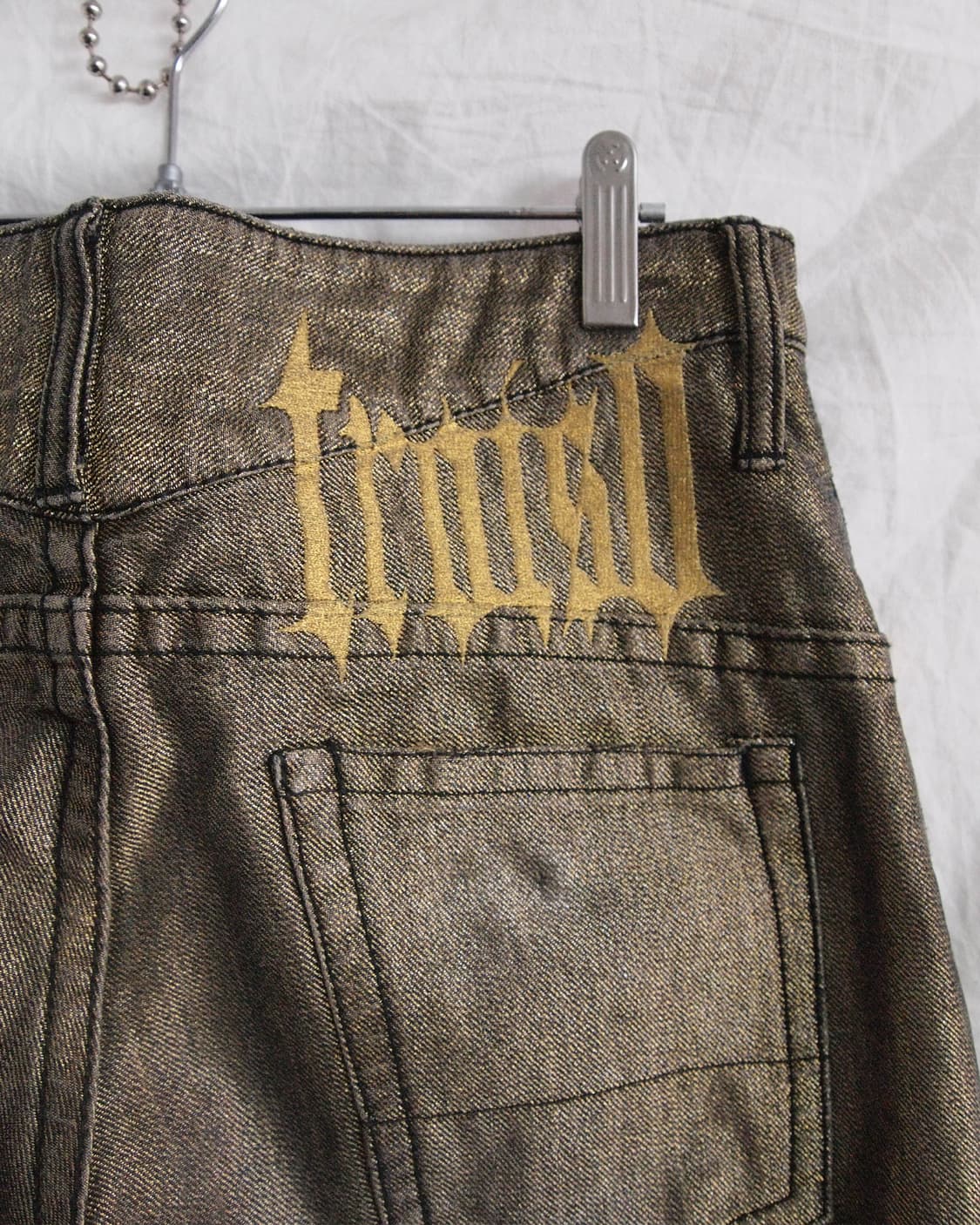 troiso jpn 골드 글리터 vkei 부츠컷 데님 상품이미지6