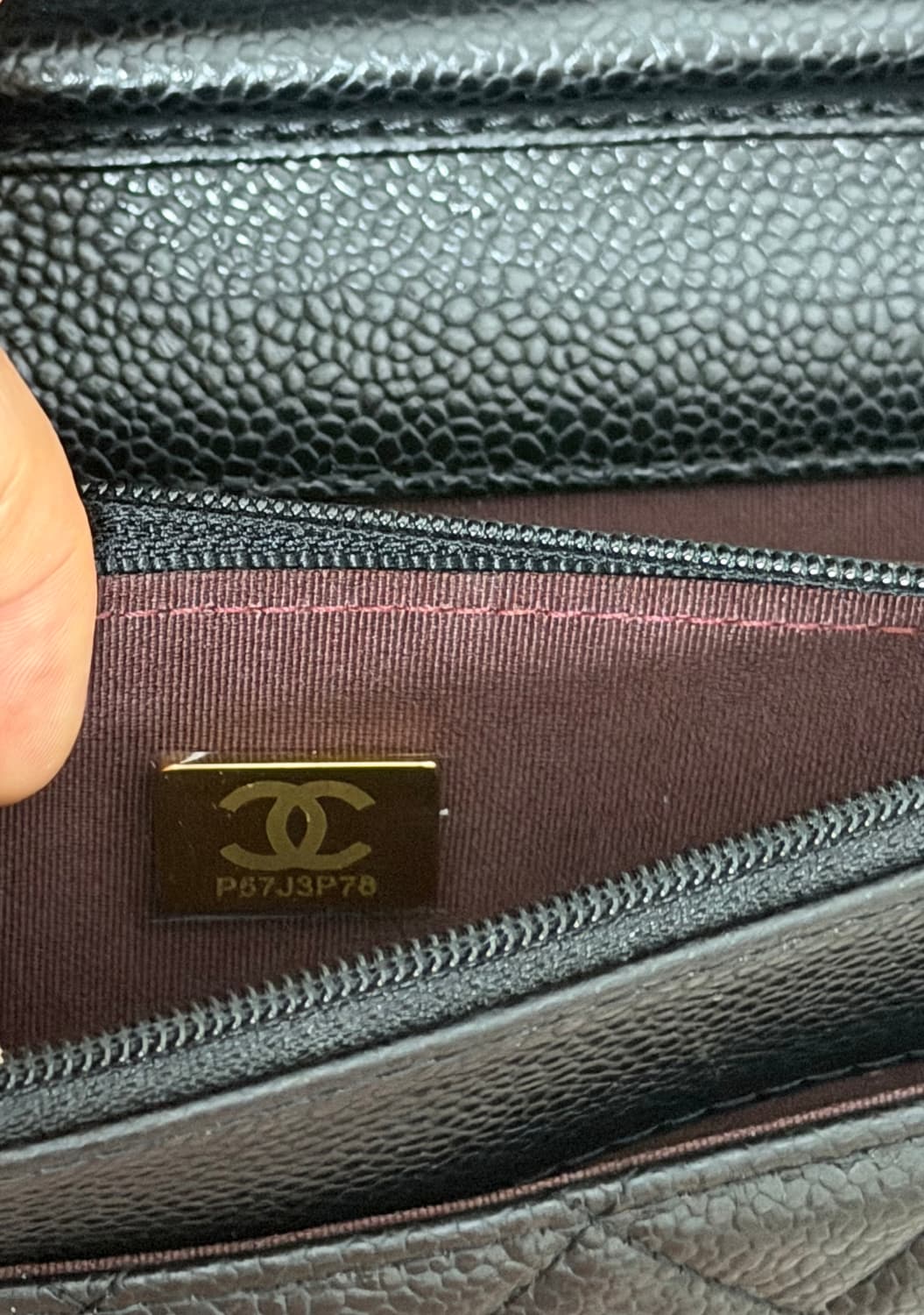 샤넬 캐비어 금장 내장칩 블랙 체인백 상품이미지6