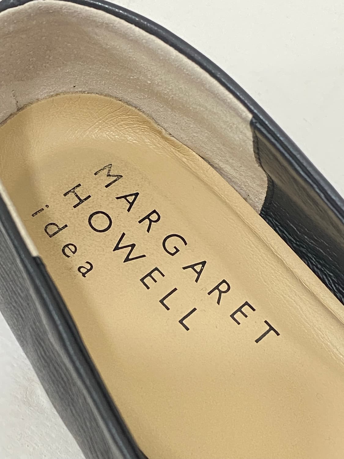Margaret Howell Idea 블랙 가죽 플렛 슈즈 상품이미지5