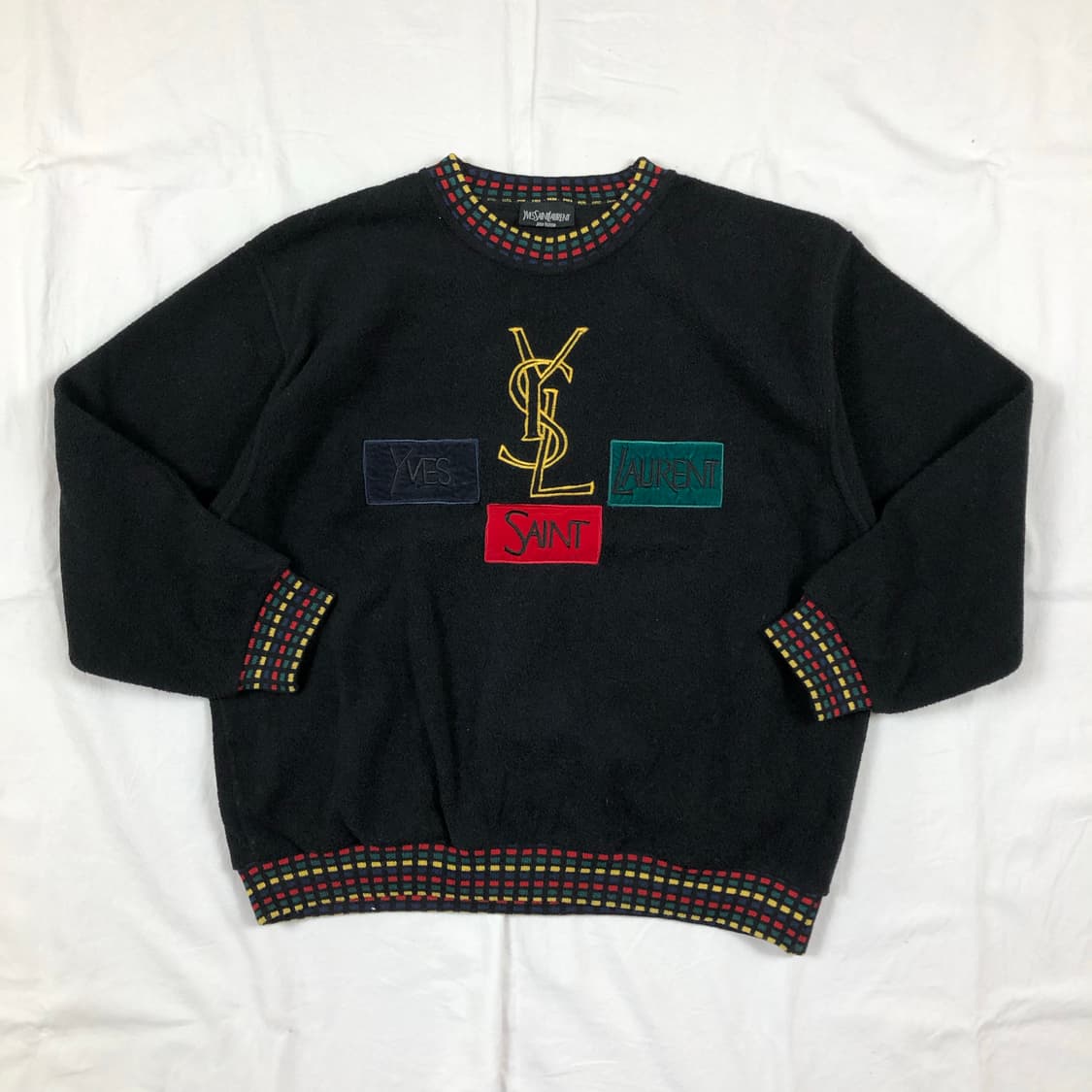 90s 입생로랑 ysl 후리스 플리스 맨투맨 상품이미지1