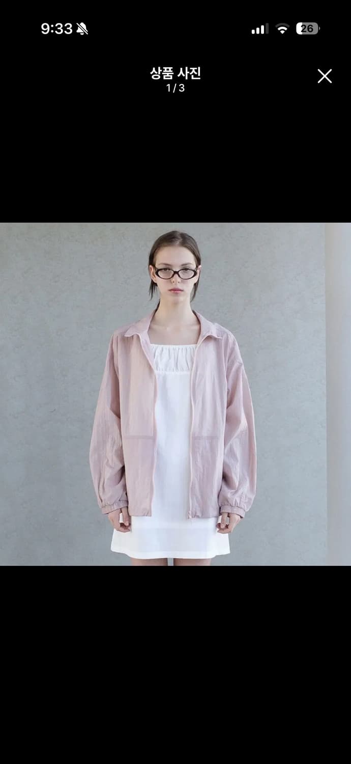 로우클래식 Lc nylon jacket 나일론 자켓 핑크 상품이미지1