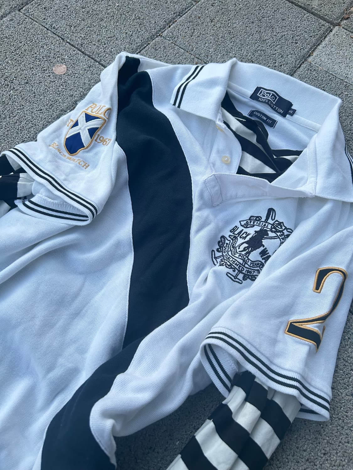 *Rare* 폴로 빅포티 블랙와치 치프키프 카라 반팔티 상품이미지2