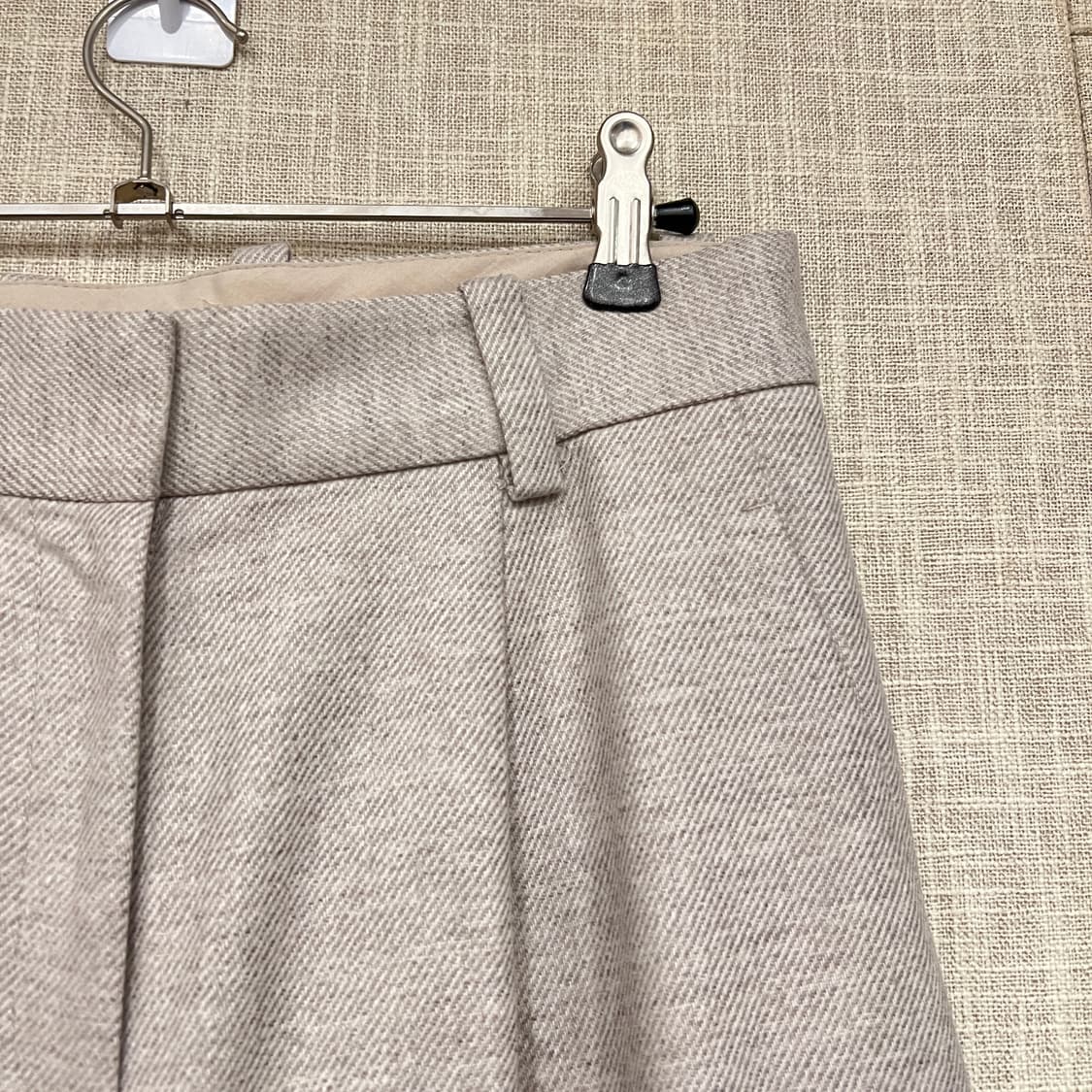 COS 코스 울캐시미어 핀턱 슬랙스 EU34 오트밀 상품이미지5
