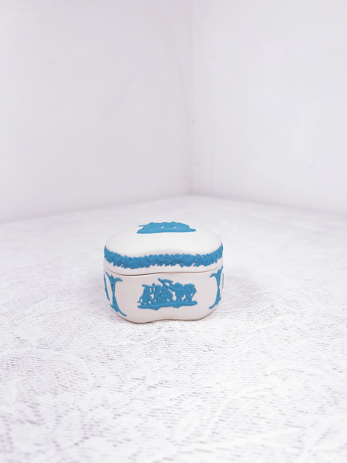 [영국앤틱] 웨지우드 제스퍼웨어 강낭콩 트킹켓박스 보석함_화이트 상품이미지4