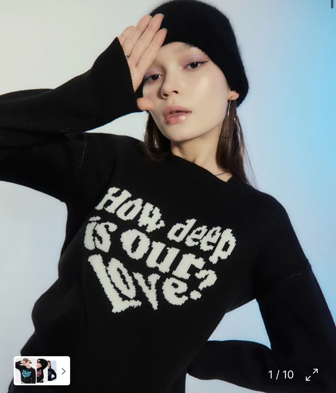러브이즈트루 니트 OW LOVE KNIT(BLACK) 상품이미지1