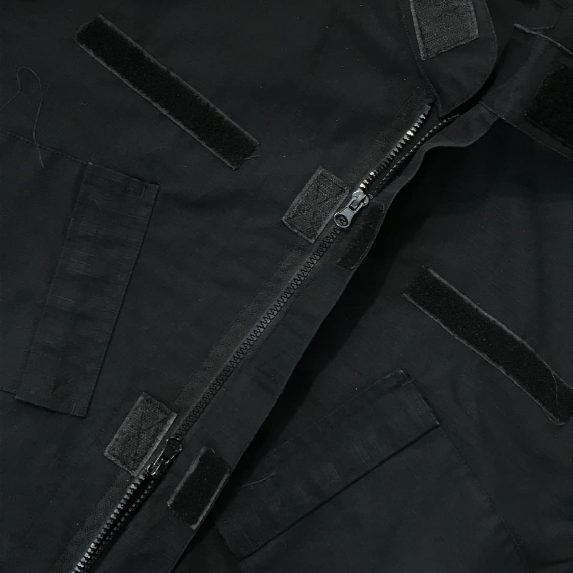  밀리터리 빈티지 블랙 립스탑 투웨이 집업 자켓 남성 110 115  상품이미지5