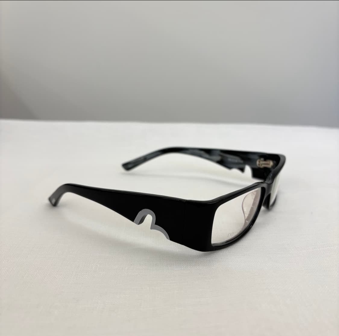 EVISU 에비수 블랙 뿔테 빈티지 안경 상품이미지3